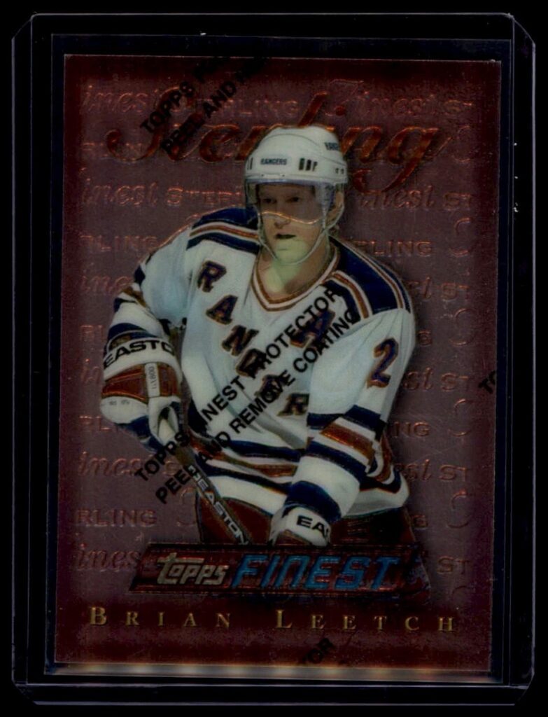1995-96 Topps Finest Sterling Bronze Brian Leetch #115 Unpeeled