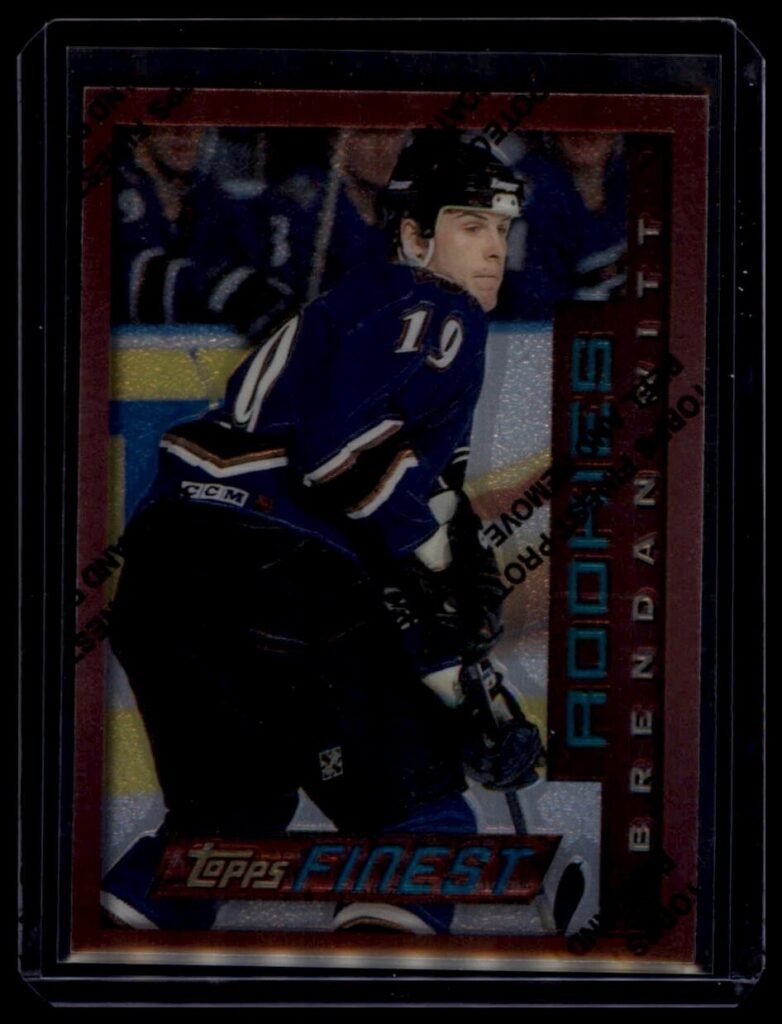 1995-96 Topps Finest Brendan Witt Unpeeled Bronze Rookie Card #106 Capitals