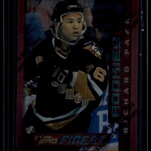 1995-96 Topps Finest Base + Refractors #89 Richard Park Bronze - Pittsburgh Penguins