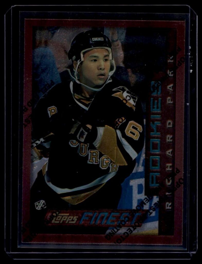 1995-96 Topps Finest Base + Refractors #89 Richard Park Bronze - Pittsburgh Penguins
