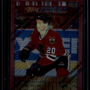 1995-96 Topps Finest Base + Refractors #126 Gary Suter Bronze - Chicago Blackhawks