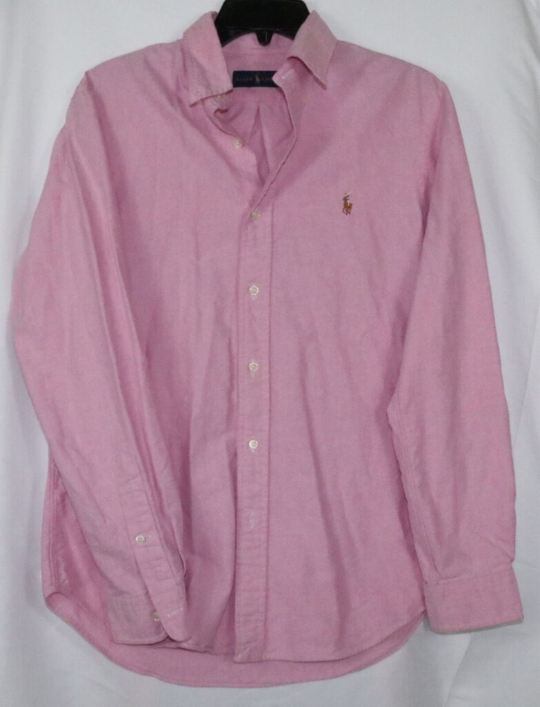 Ralph Lauren Shirt Mens Small Pink Custom Fit Long Sleeve Button Down Casual