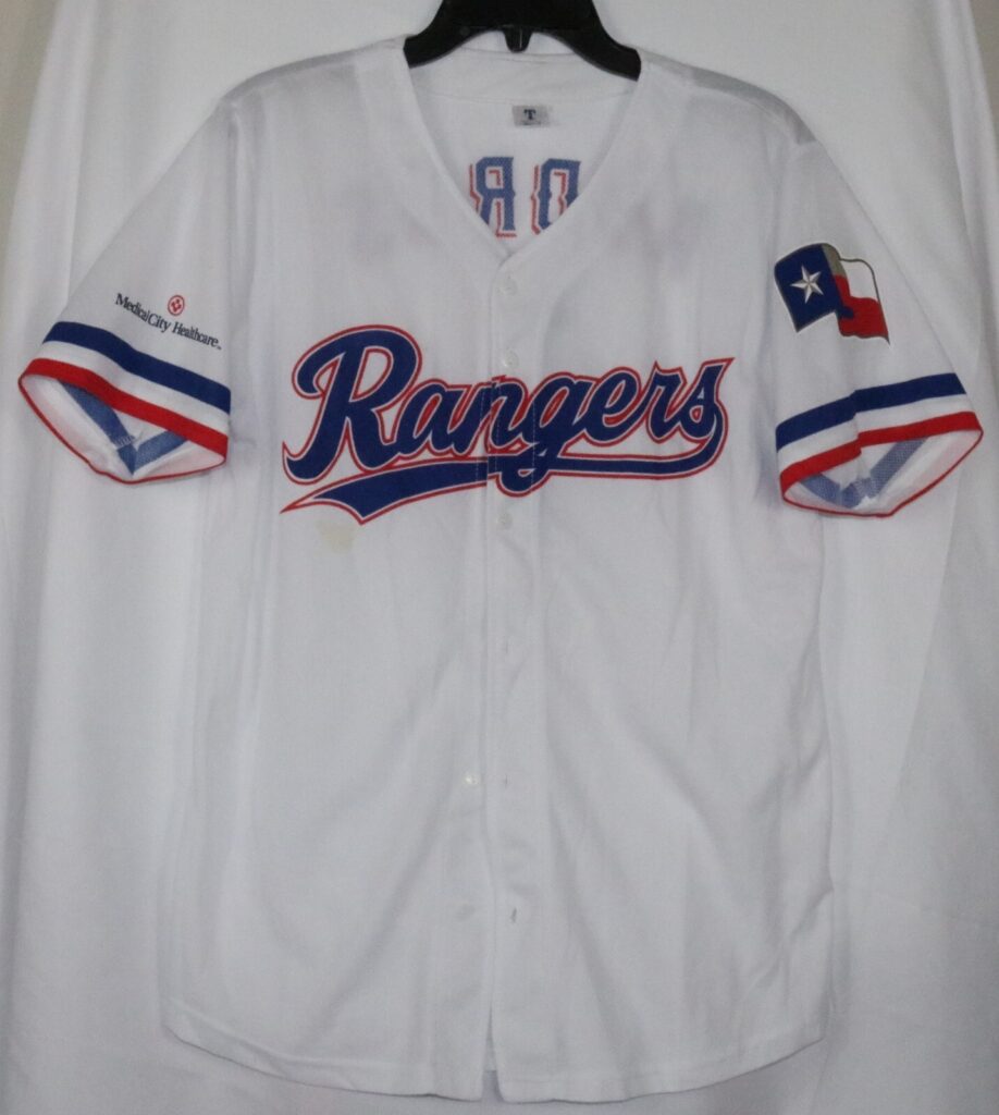 Texas Rangers Medical City Healthcare Andrus Promotional Jersey Size Adult M
