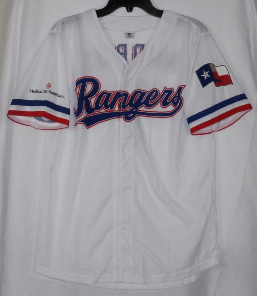 Texas Rangers Medical City Healthcare Andrus Promotional Jersey Size Adult M