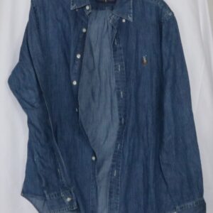 Vintage Polo Ralph Lauren Denim Button Down Shirt Size SP Blue Classic Fit