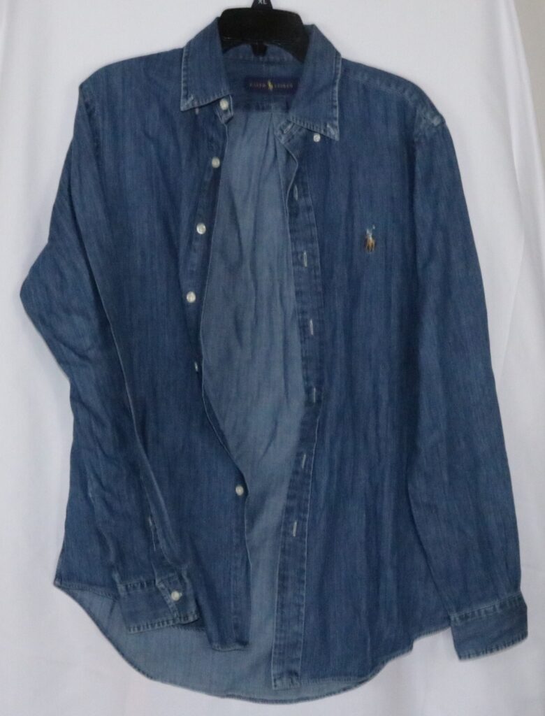 Vintage Polo Ralph Lauren Denim Button Down Shirt Size SP Blue Classic Fit