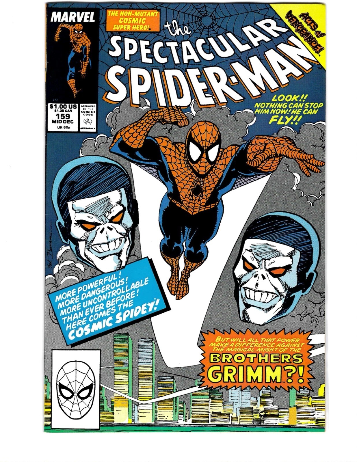 Spectacular Spider-Man #159 Vol. 1 Mid Dec 1989 Marvel Comics High Grade