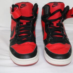 Nike Court Borough Mid 2 Shoes Youth Size 7Y Red Black Strap CD7782-602 - EUC