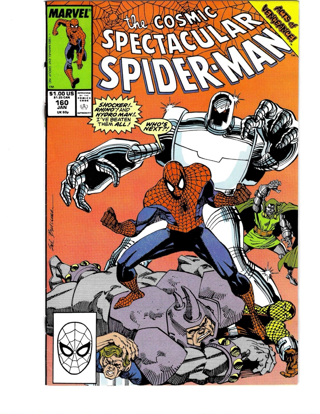 Spectacular Spider-Man #160 Vol. 1 Jan 1990 Marvel Comics High Grade