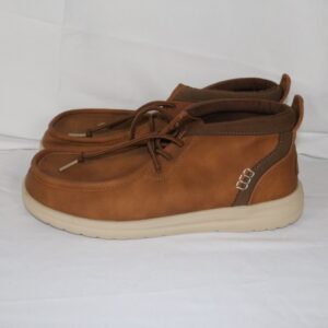Hey Dude Wally Mid GripR Classic Mens 8 Brown Cognac Casual Comfort