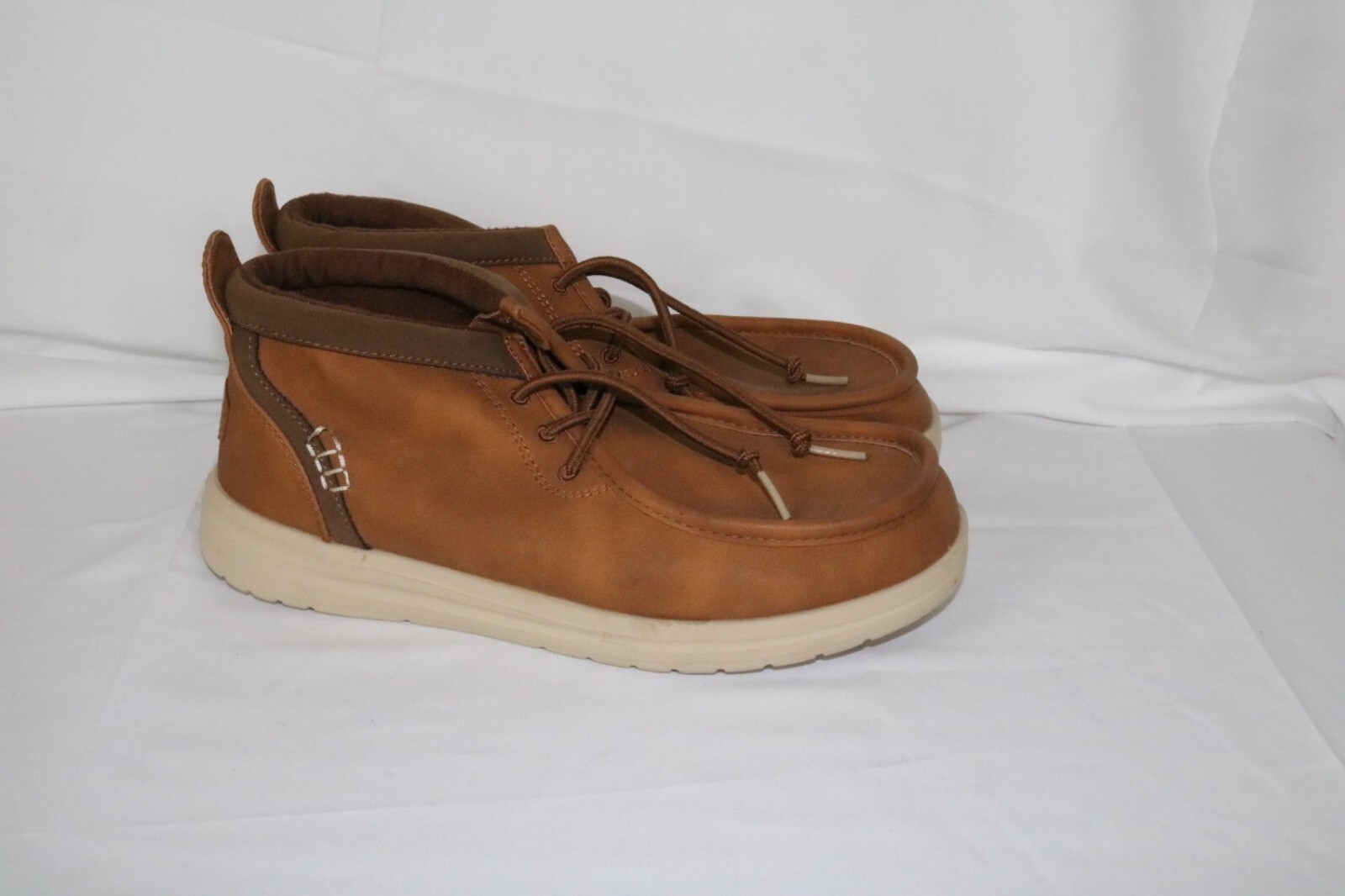 Hey Dude Wally Mid GripR Classic Mens 8 Brown Cognac Casual Comfort - Image 3