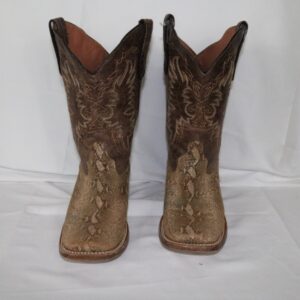 Tanner Mark Kid's Carunga Lizard Print Square Toe Boots - Little Monster Size 5