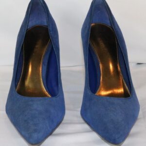 Lauren Ralph Lauren Blue Suede Pumps Heels Shoes SZ 7.5B