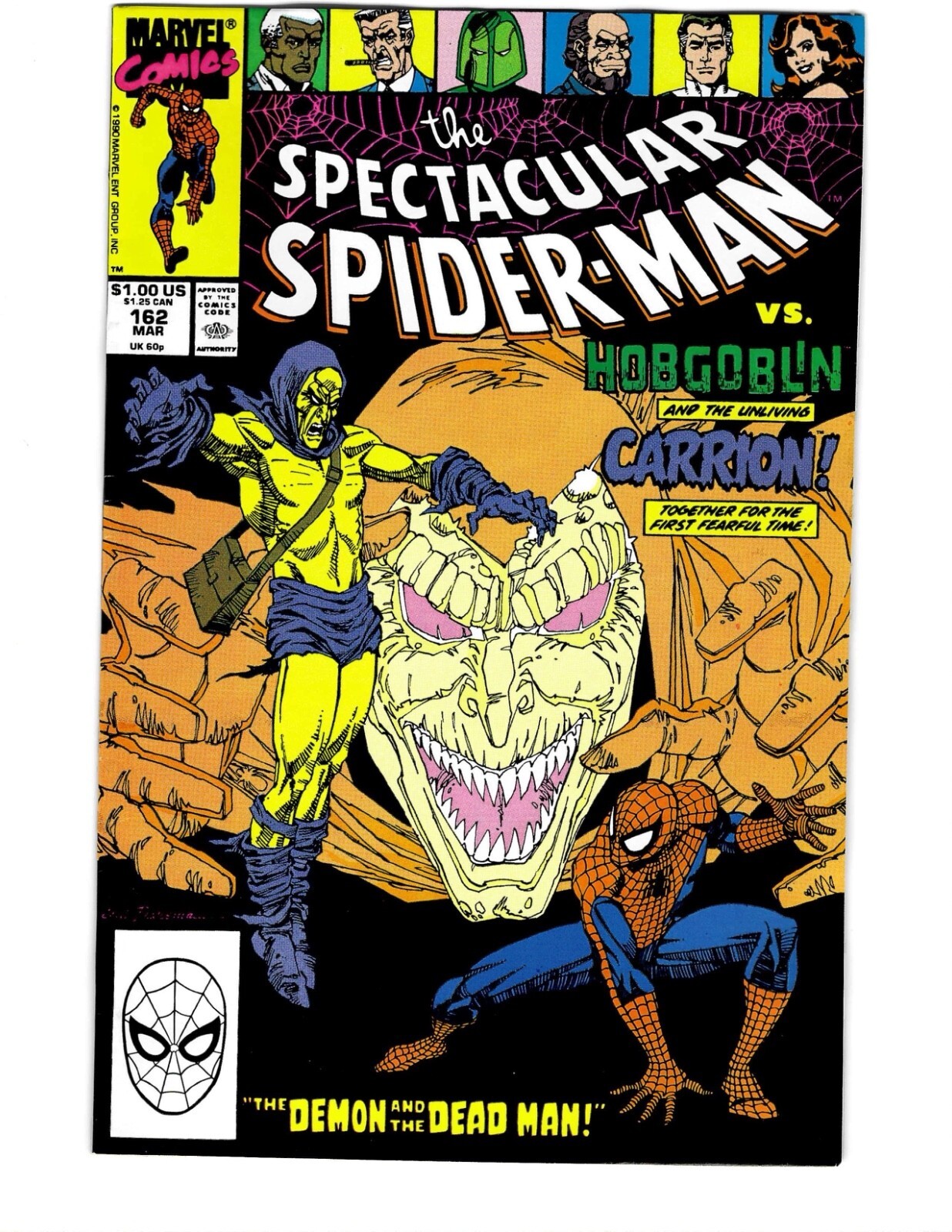 Spectacular Spider-Man #162 Vol. 1 Mar 1990 Marvel Comics 1st App High Grade
