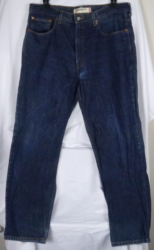 Levis 550 Jeans Mens 38x32 Blue Red Tab Relaxed Fit Straight Leg High Rise Denim