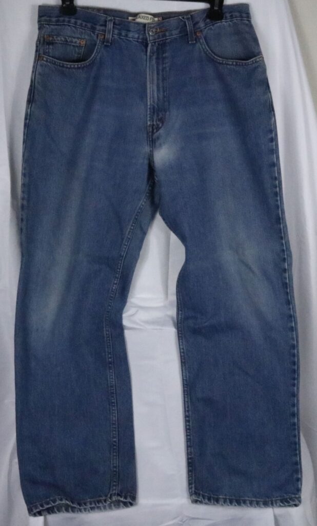 Levis 550 Jeans Mens 38x32 Blue Red Tab Relaxed Fit Straight Leg High Rise Denim