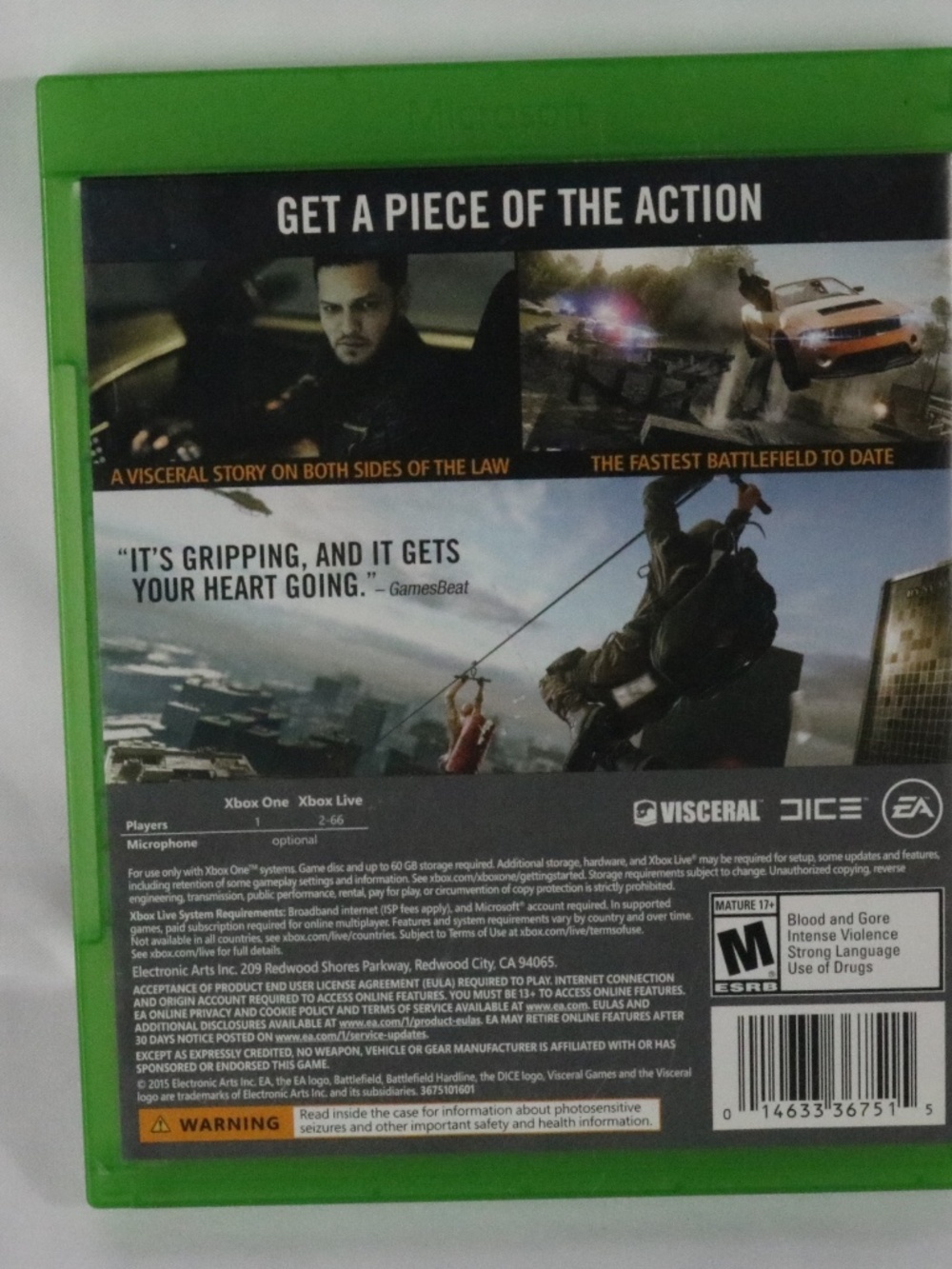 Battlefield Hardline (Microsoft Xbox One, 2015) - Image 3