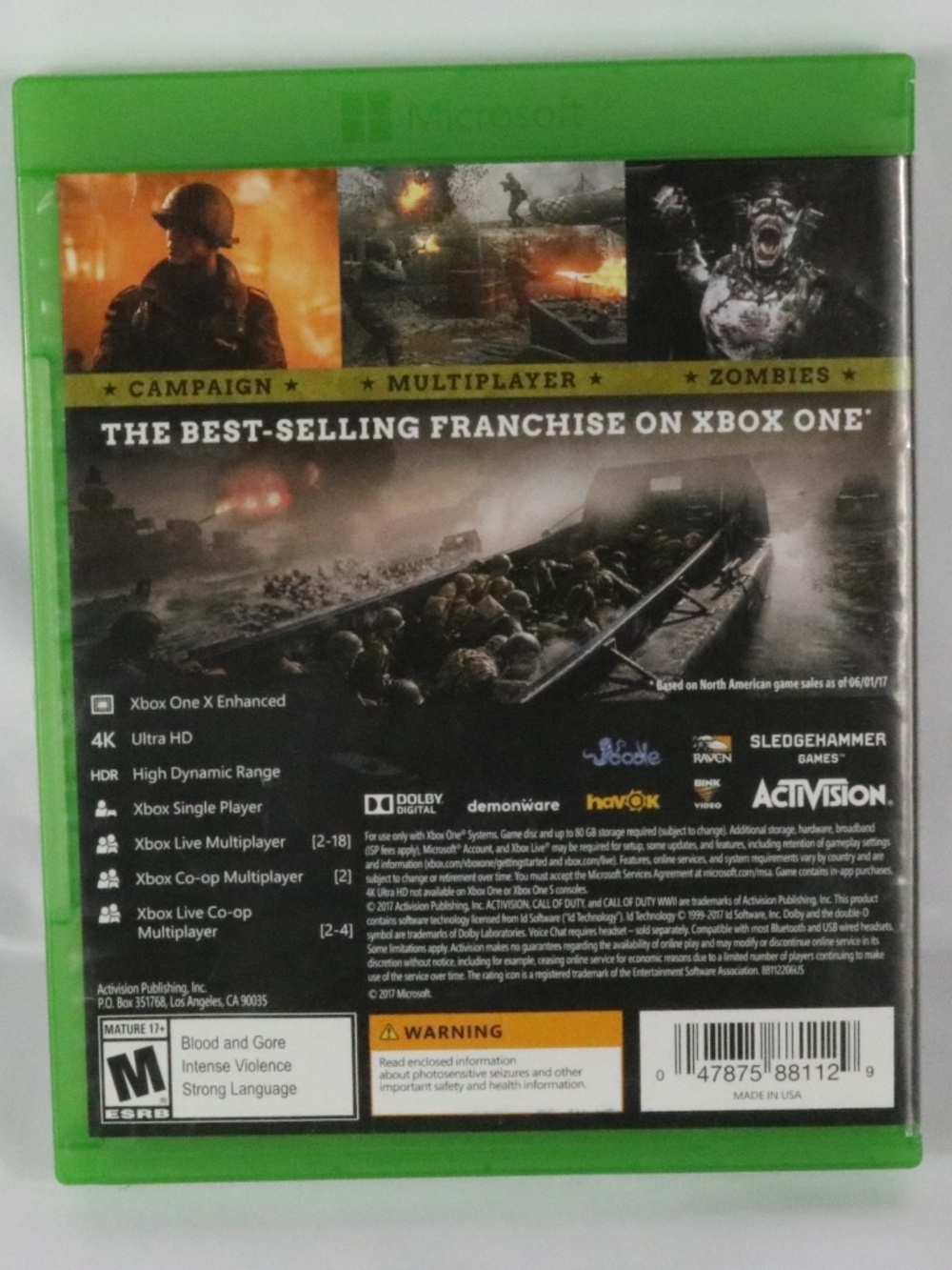 Call of Duty WWII World War 2 (Microsoft Xbox One, 2017) - Image 3