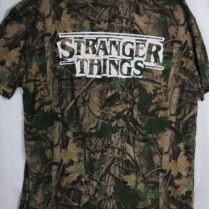 NWT Stranger Things Shirt Mens XL Multicolor Camo Logo Graphic Tee
