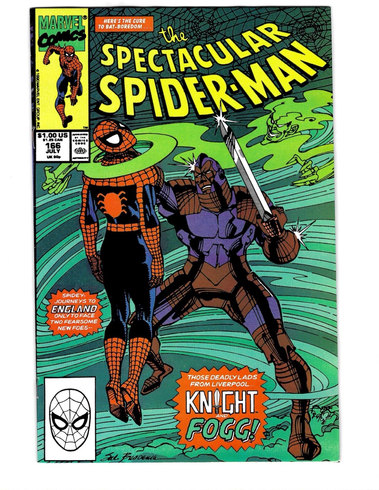 Spectacular Spider-Man #166 Vol. 1 July 1990 Marvel Comics 1st App High Grade