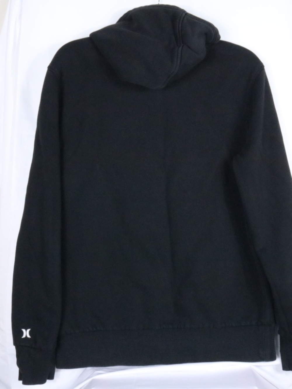Hurley Hoodie Mens M Black Pullover Sweatshirt Logo Fleece Kangaroo Pocket - Image 6