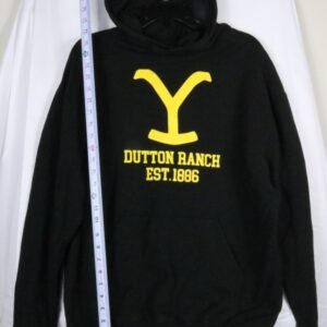 Yellowstone Men's Large Dutton Ranch Black Pullover Hoodie & Yellowstone on Arm