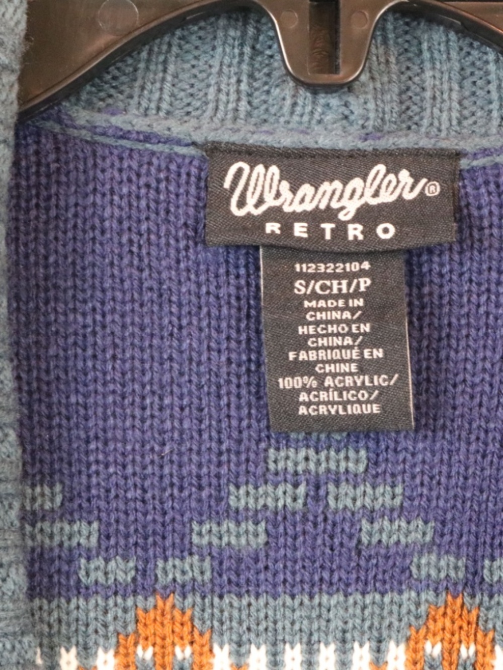 Wrangler Retro Aztec Cardigan Sweater Western Geometric Knit Women Small - Image 6