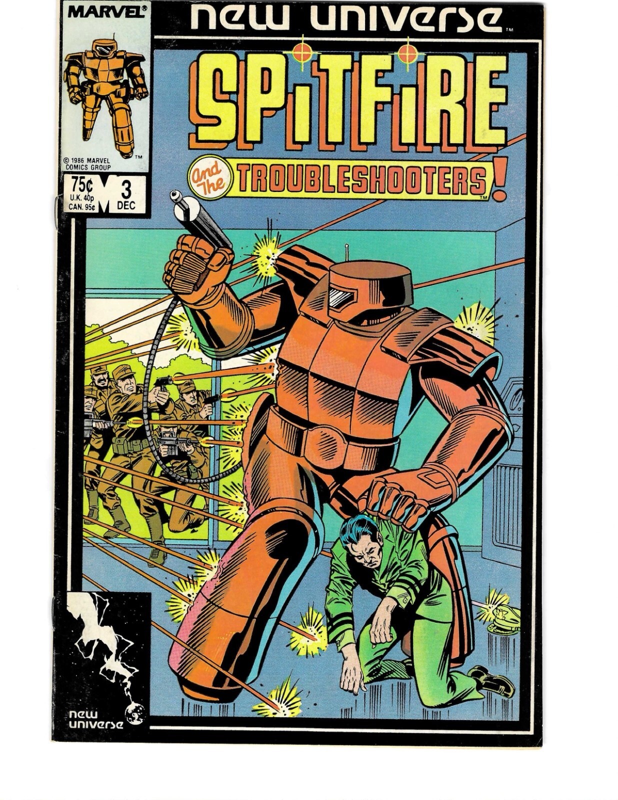 Spitfire and the Troubleshooters #3 (1986) Marvel Comics 1st Print Comic Book