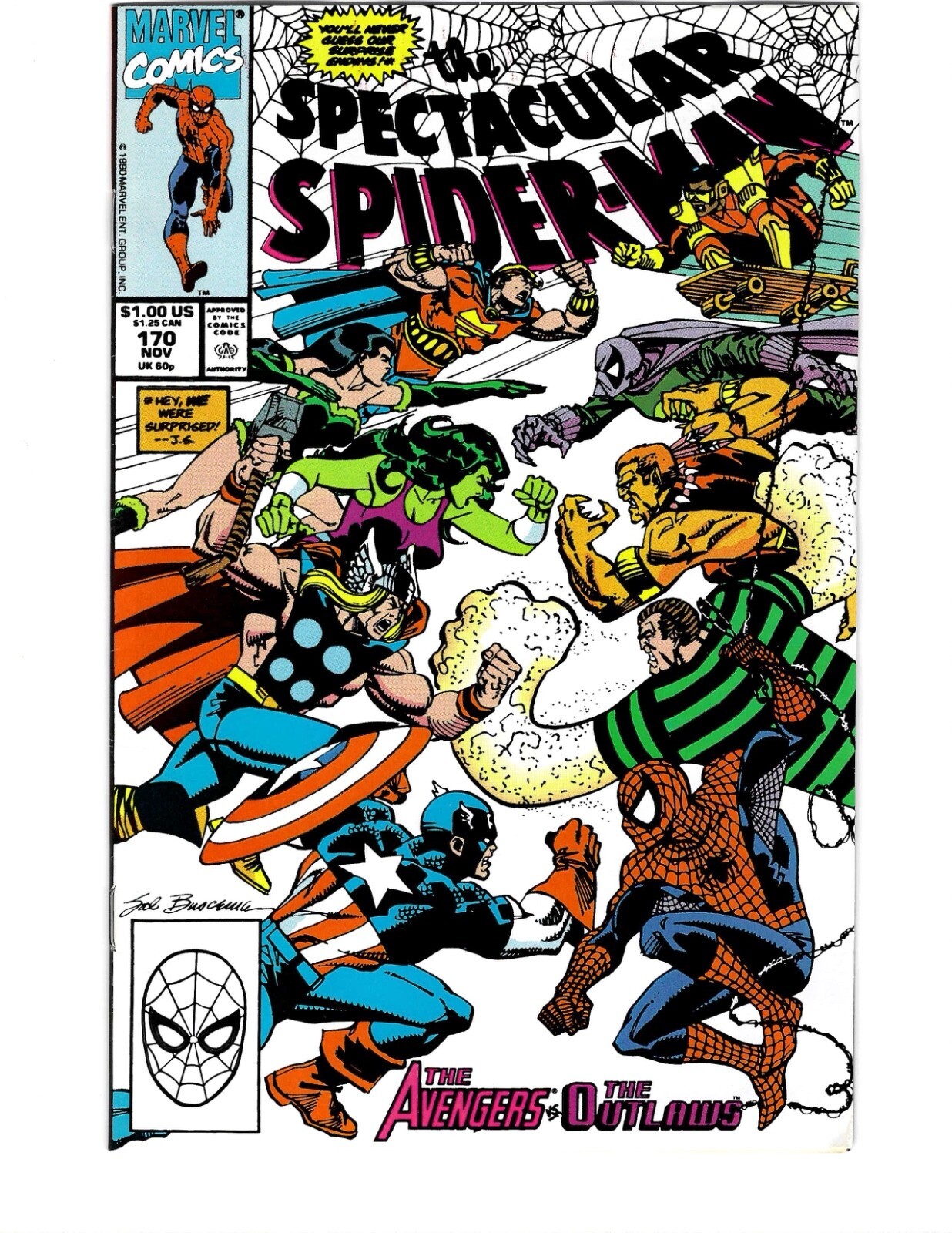 Spectacular Spider-Man #170 Vol. 1 Nov 1990 Marvel Comics 1st App High Grade