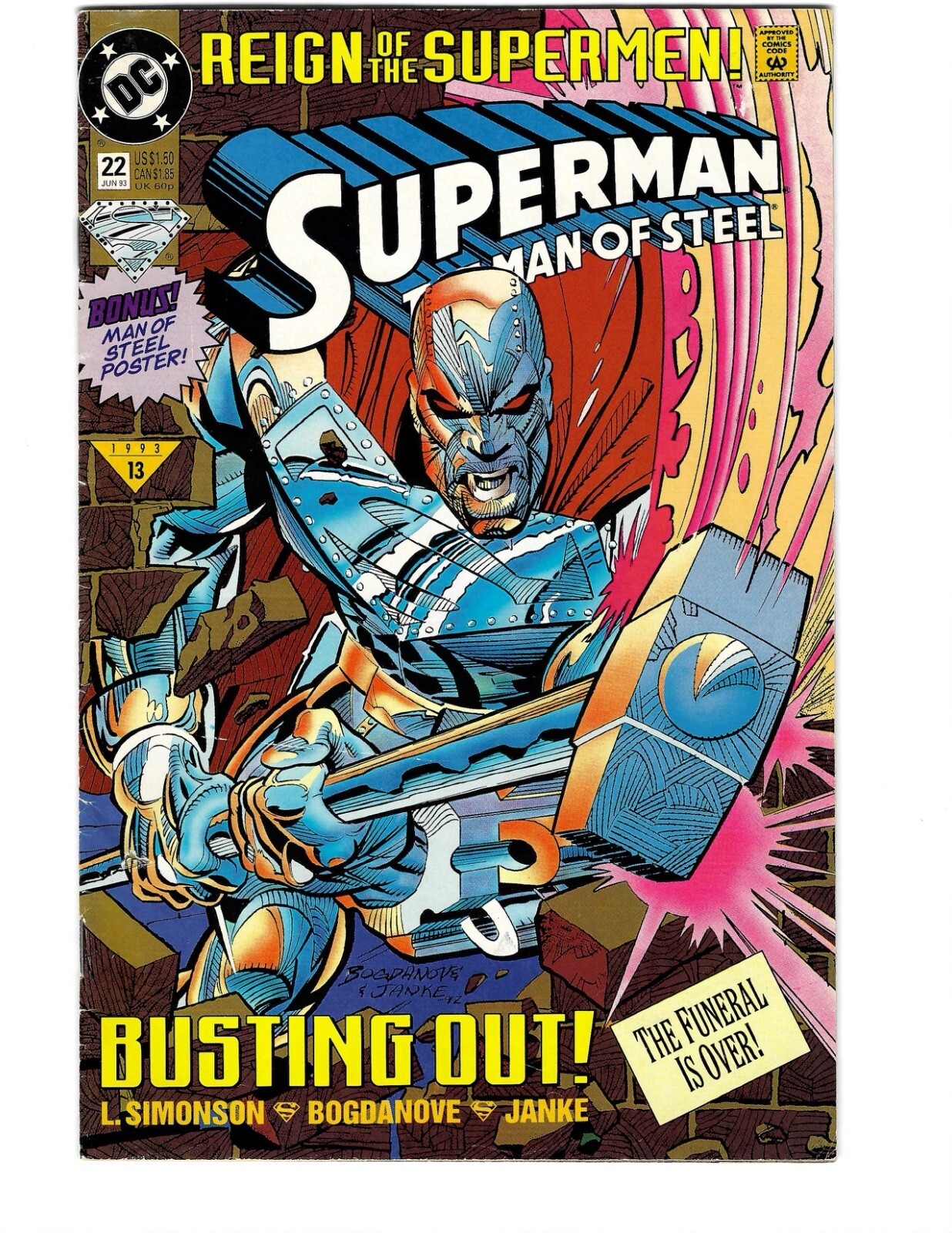DC Comics 1993 Superman the Man of Steel 22 Comic Book