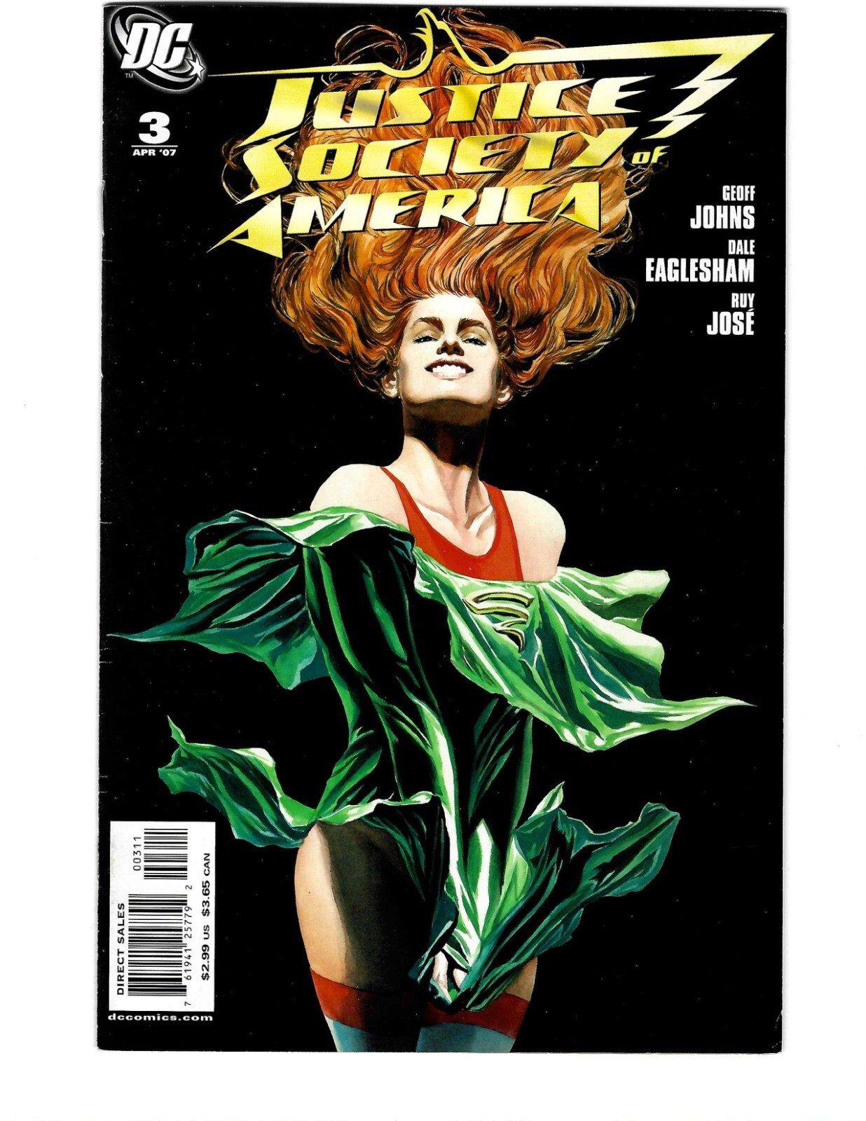 Justice Society Of America #3 Comic DC 2007 1st Cyclone Cover Alex Ross Johns