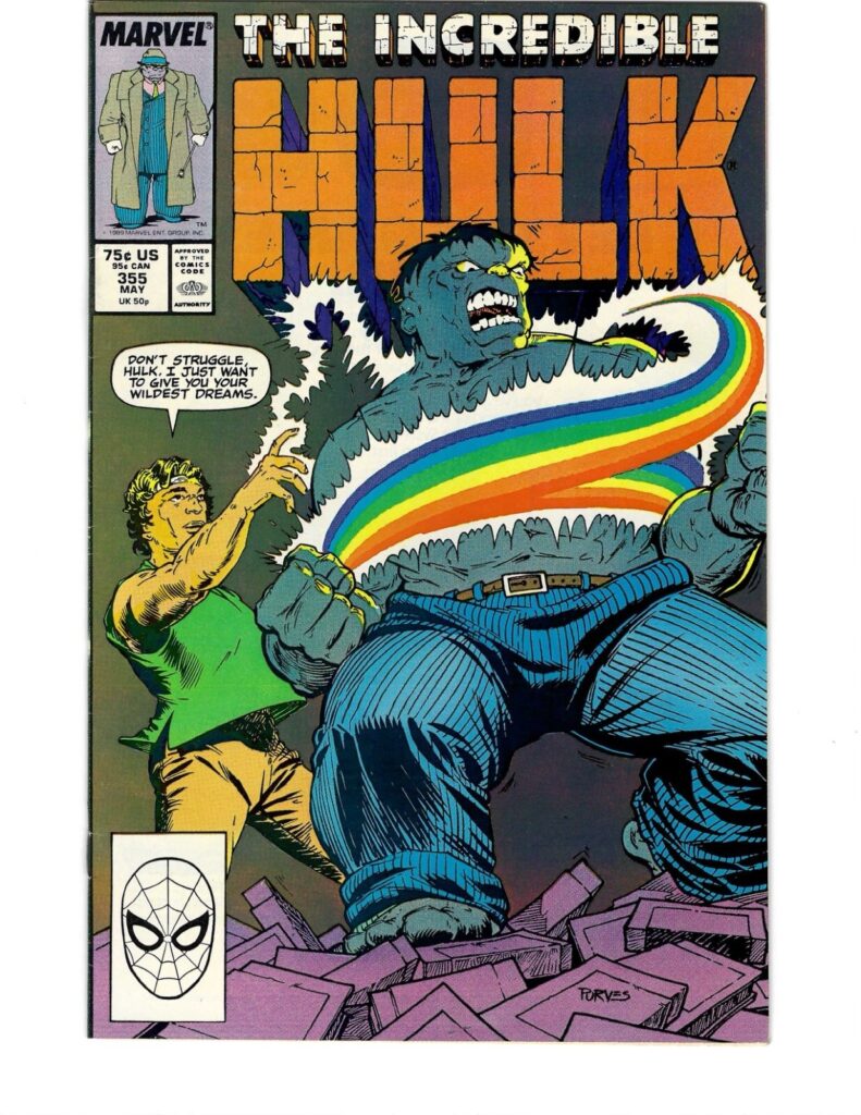 Incredible Hulk Comic 355 Copper Age First Print 1989 David Purves Marvel VF+