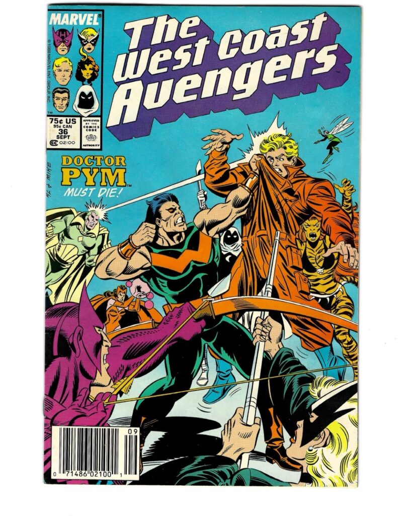 West Coast Avengers #36 Vol. 2 1988 Marvel Comics Doctor Pym VF+