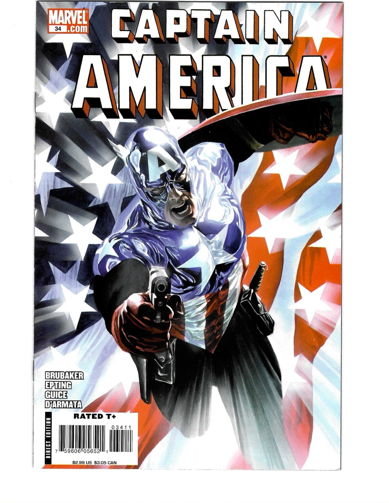 Captain America #34 Vol. 5 2008 Marvel Comics 1st App Bucky As Captain America
