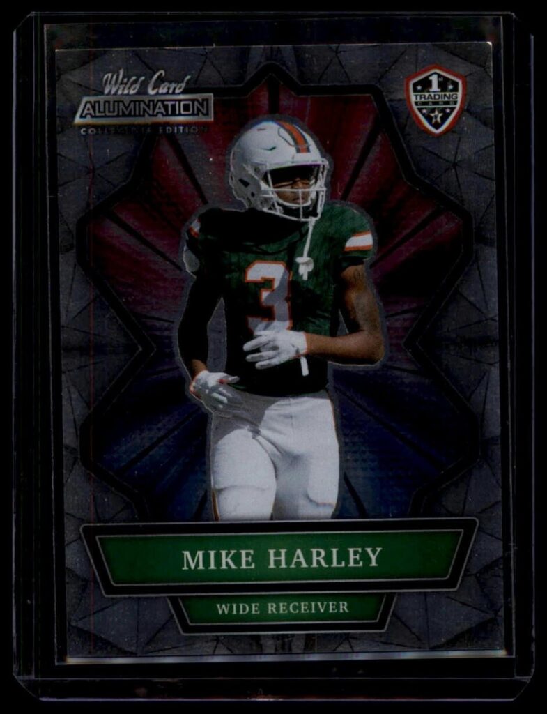 2021 Wild Card Alumination Mike Harley #ANBC-60 Rookie Card Miami NCAA