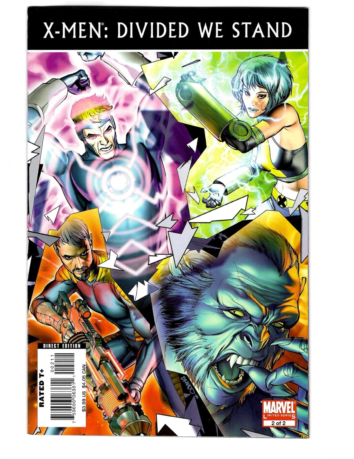 X-Men: Divided We Stand #2 Marvel Comics July 2008 VF