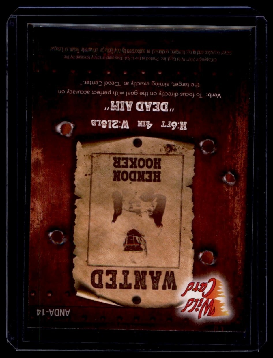 2021 Wild Card Alumination Dead Aim Silver Foil Lettering Hendon Hooker #ANDA-14 - Image 2