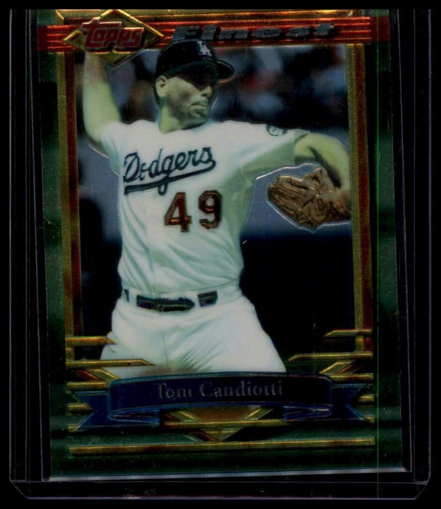 1994 Topps Finest Tom Candiotti #107 Refractor Los Angeles Dodgers
