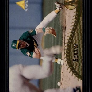 1995 Pinnacle Mike Bordick #219 Oakland Athletics