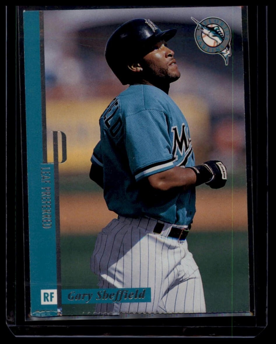 1996 Leaf Preferred Gary Sheffield #27 Florida Marlins RF