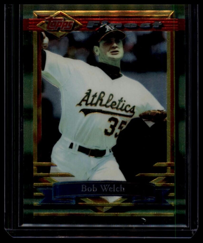 1994 Topps Finest Bob Welch #158 Refractor Oakland Athletics
