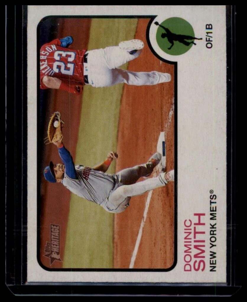 2022 Topps Heritage Dominic Smith #40 New York Mets OF/1B