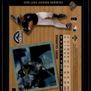 1997 Upper Deck UD3 Homerun Heroes Andres Galarraga #5 Colorado Rockies First Ba