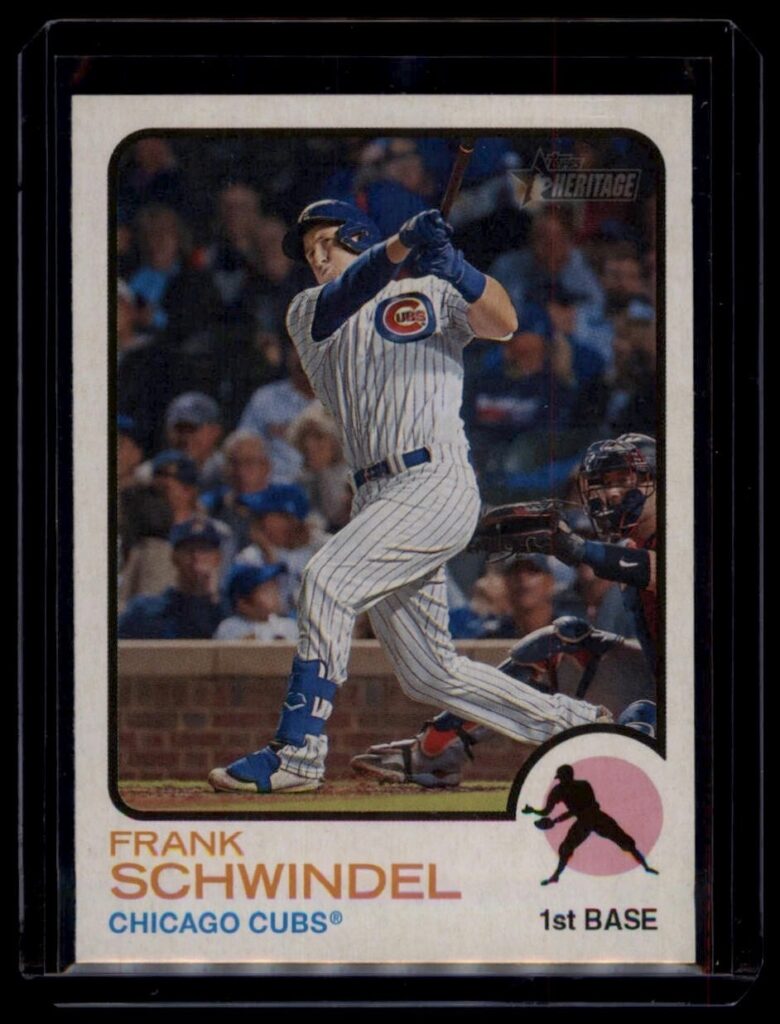 2022 Topps Heritage Frank Schwindel #324 Chicago Cubs 1st Base