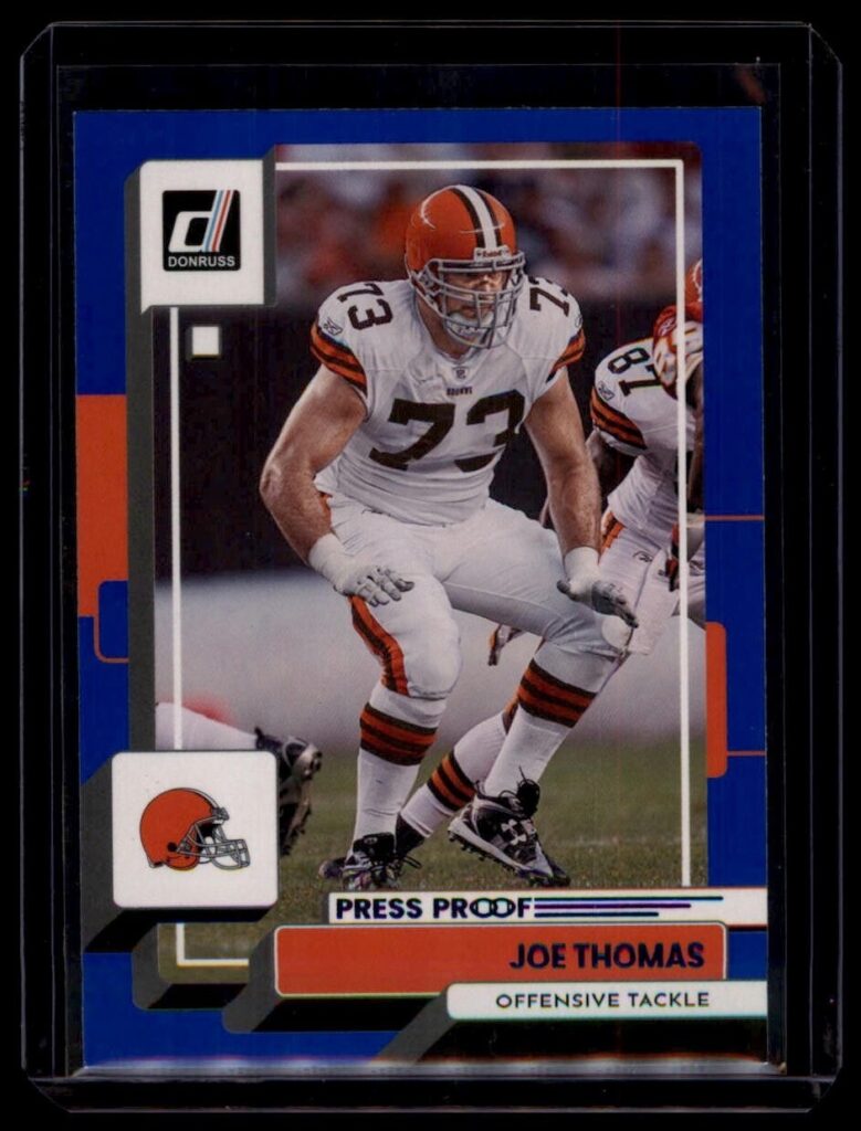 2022 Donruss Football Joe Thomas Cleveland Browns Press Proof Blue #206