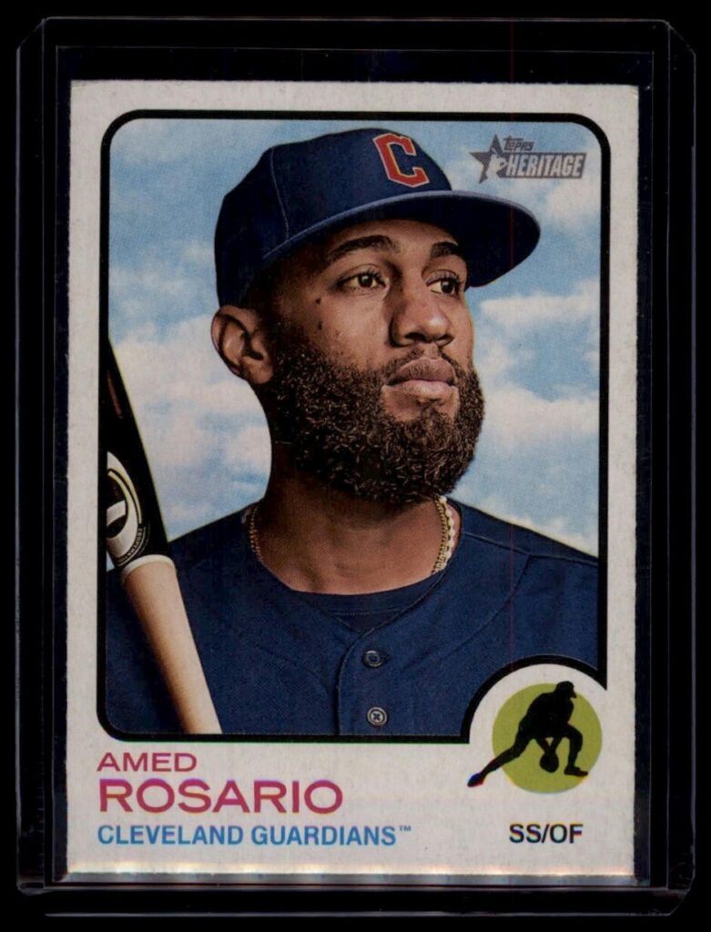 2022 Topps Heritage Amed Rosario #172 SS/OF Cleveland Guardians Baseball Card