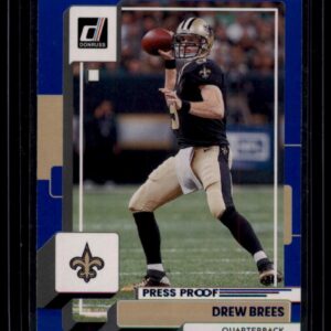 2022 Panini Donruss Football Drew Brees Blue Press Proof #251 New Orleans Saints