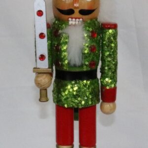 Vtg. Hoilday Home 15" King Crown Wooden Nutcracker Christmas Decoration