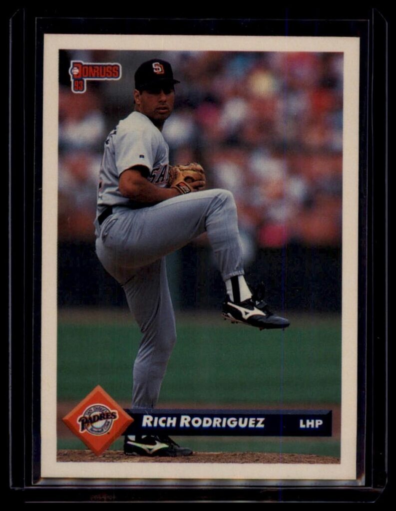 1993 Donruss Rich Rodriguez #338 San Diego Padres Baseball Card LHP