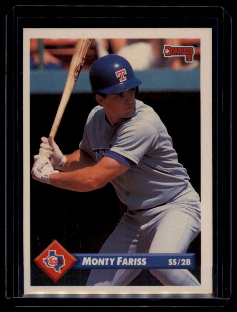 1993 Donruss Monty Fariss #245 Texas Rangers SS/2B